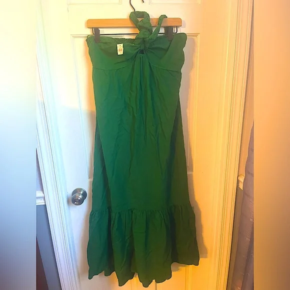 green dress aerie A-Line Cowl-Neck Emerald Green Homecoming Dress Emerald / 0 main image 1